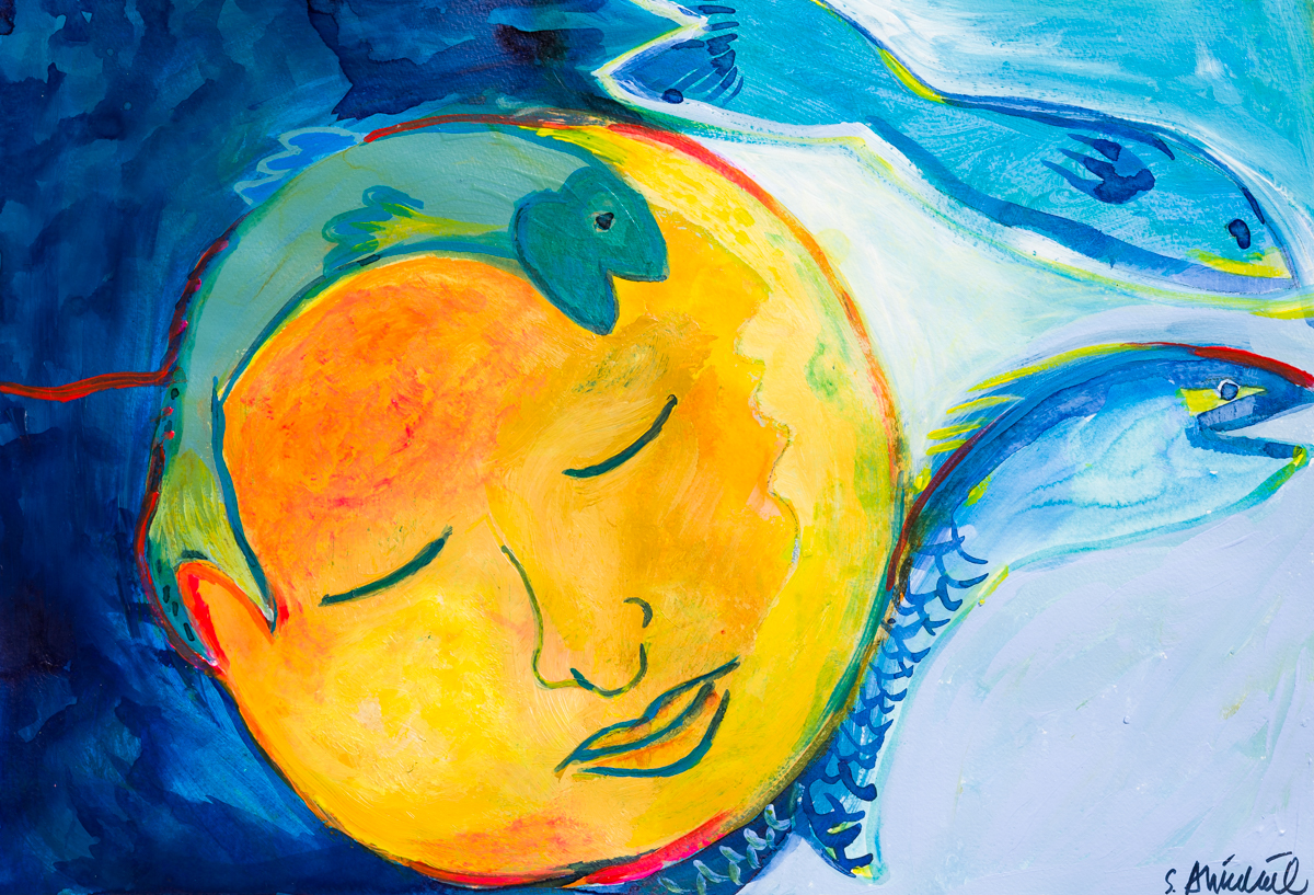 The fish and the full moon